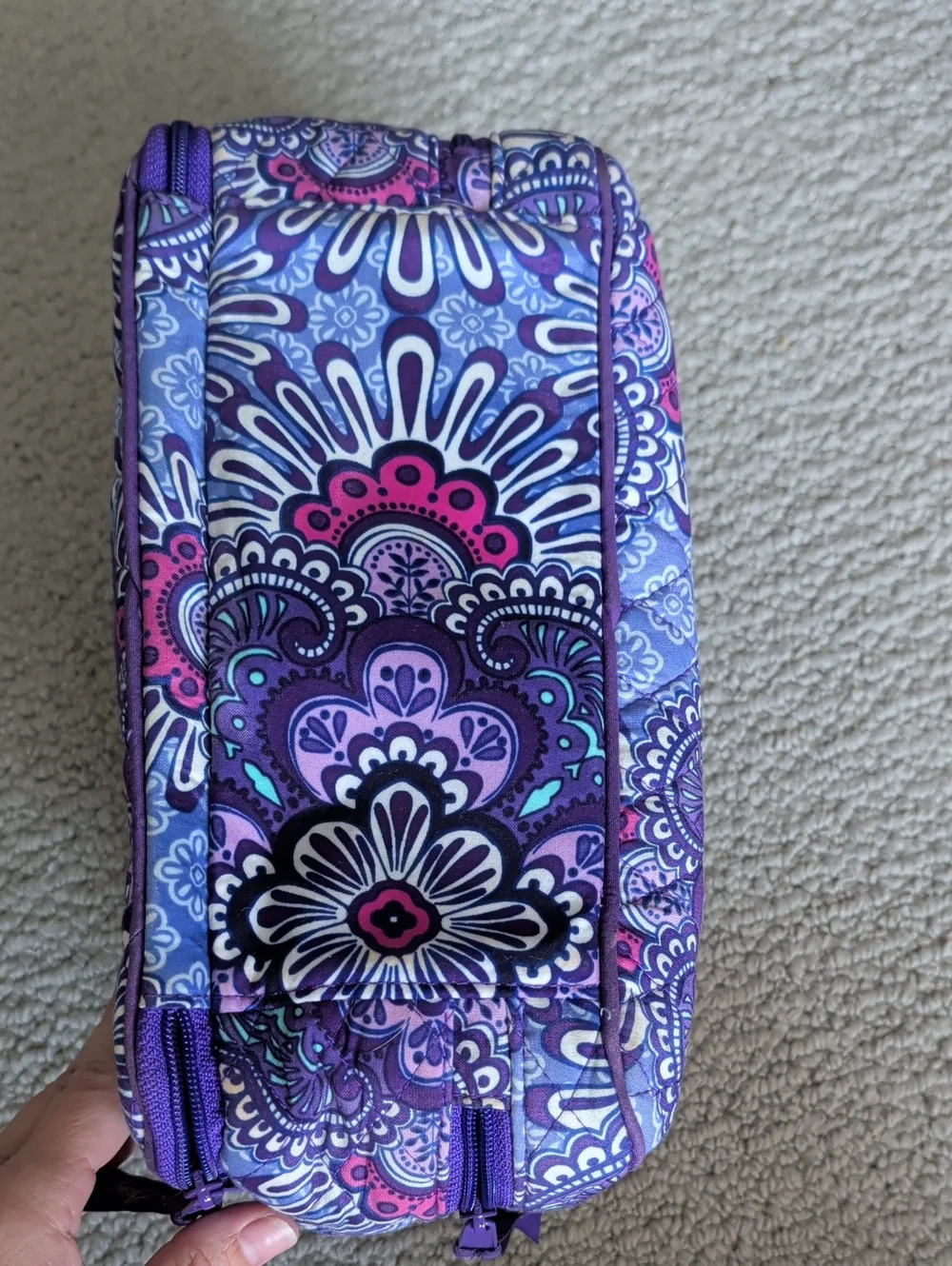 Vera Bradley 2016 RETIRED Lilac Tapestry Cosmetic Bag